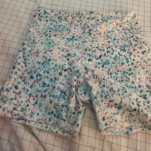 floral biker shorts